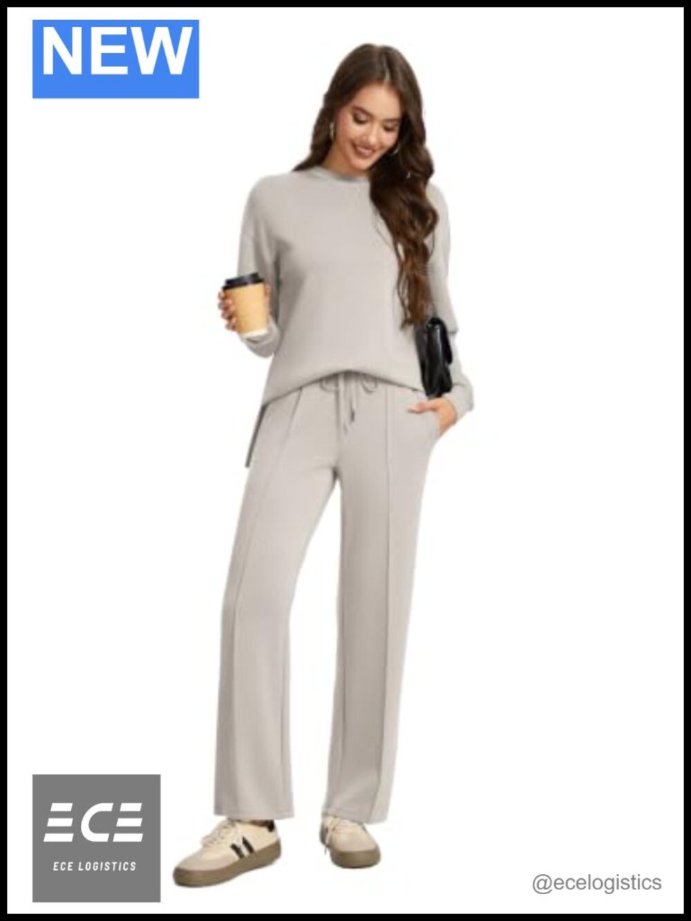 Women's Lounge Set Rayon Blend Sweatsuit 2 Piece Wide Leg Hoodie Athleisure